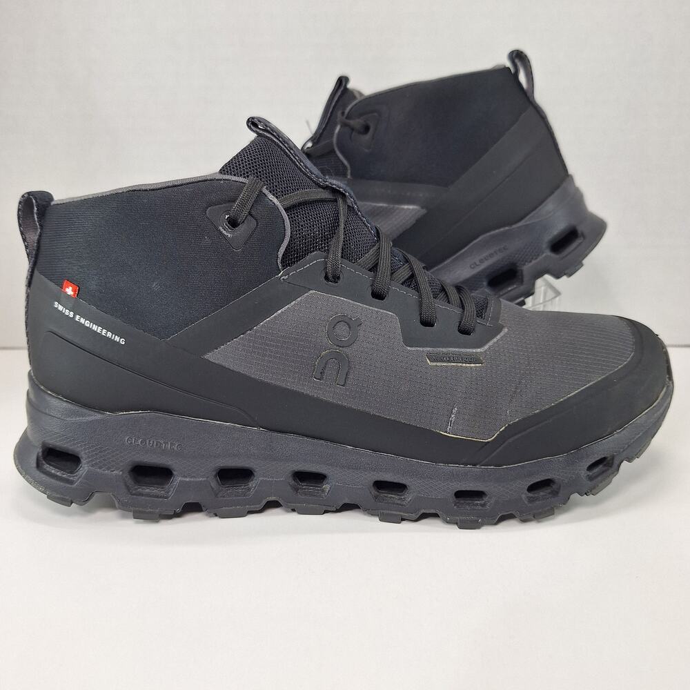 On Cloudroam Waterproof Womens 8 Black Eclipse 3WD30070106 Hiking Shoes Boots